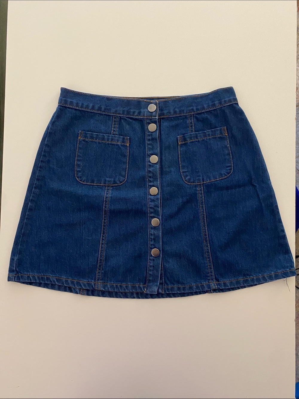 BDG Denim Skirt with Front Buttons | Size M